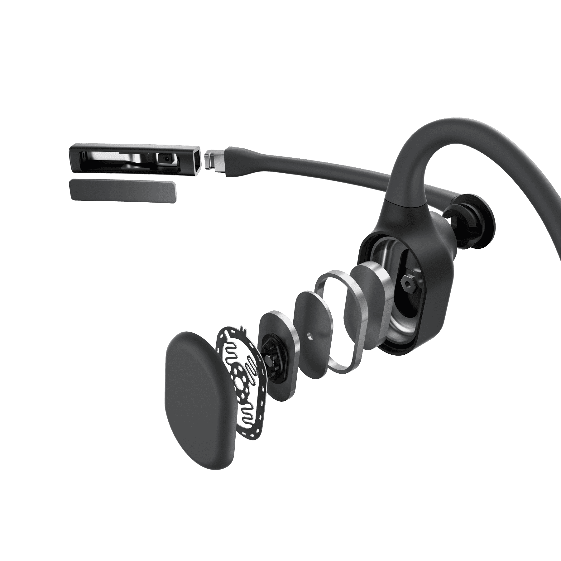 Shokz OpenComm UC - Auriculares estéreo Bluetooth para computadora con  bucle 100 - Auriculares inalámbricos de PC con conducción ósea con  micrófono de